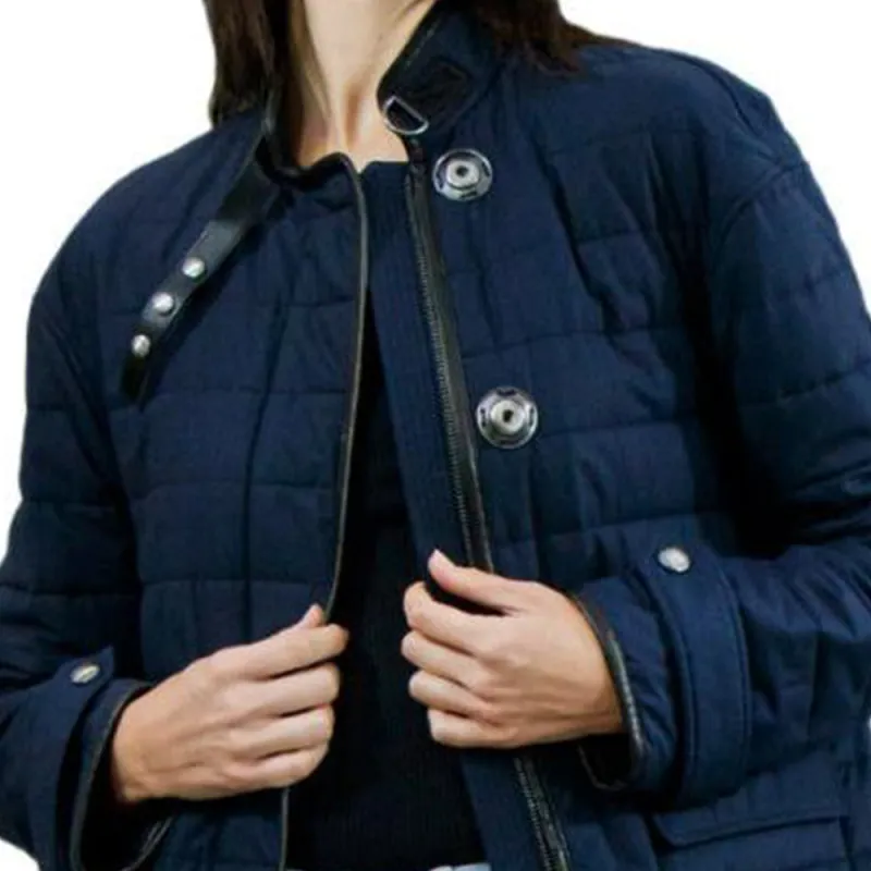 Burberry Jackets Women's Navy Blue-5