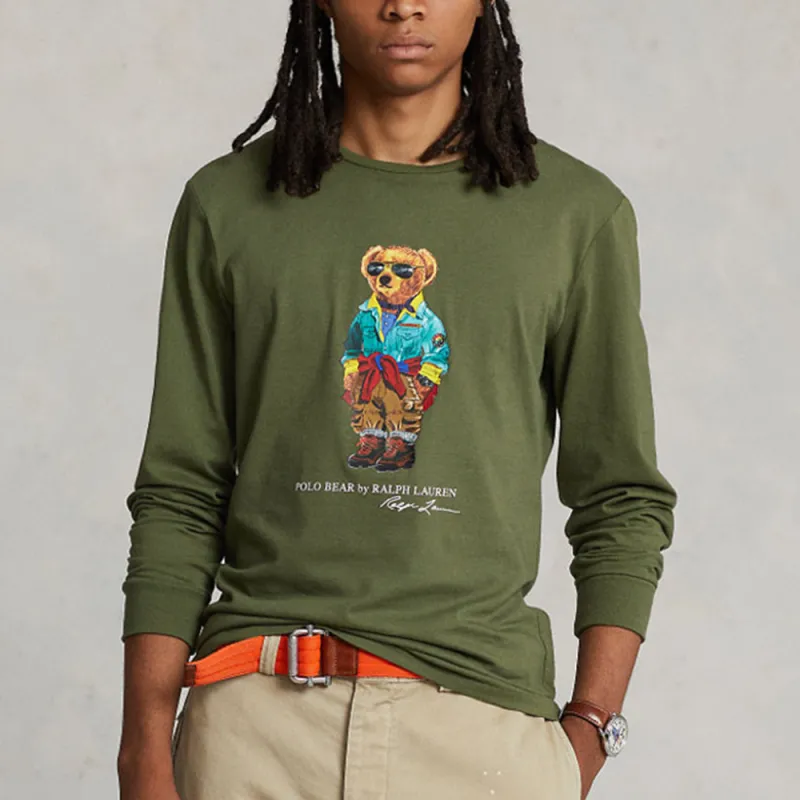 Polo Ralph Lauren T Shirts Men Army Green-2