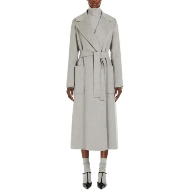 'S MAX MARA Paolore Belted Long Sleeved Coat-2