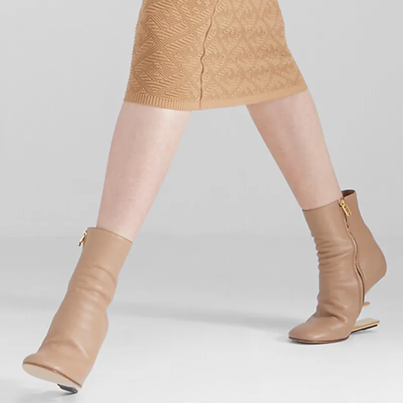 FENDI Casual Long Skirts Women's Beige-4
