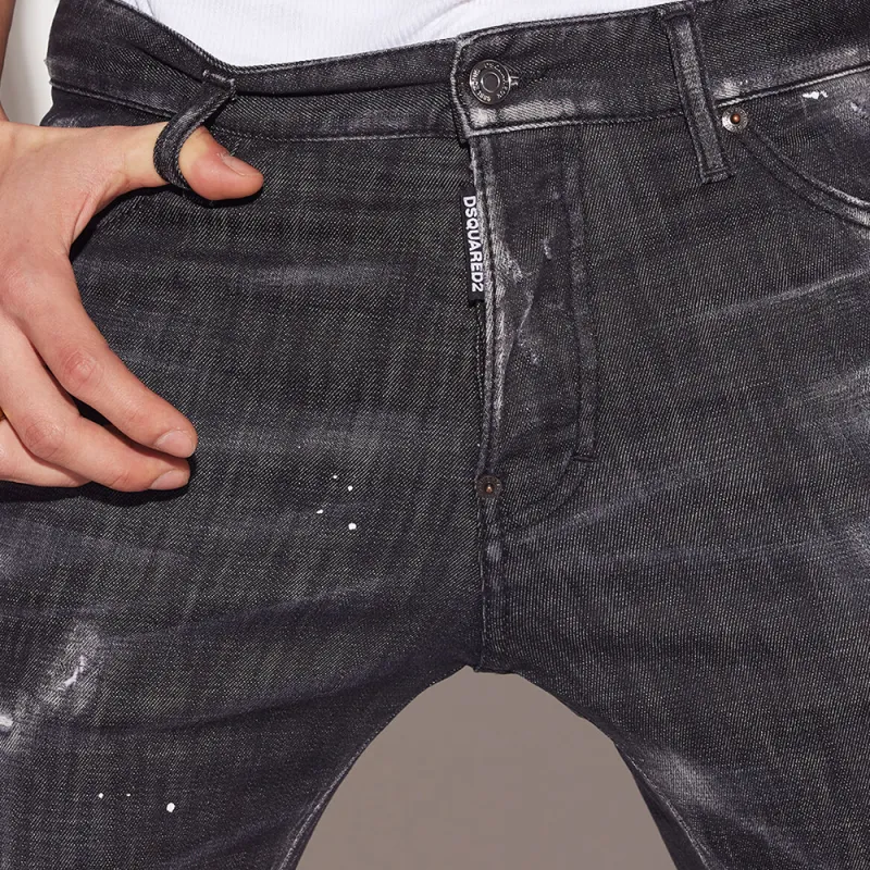 Dsquared2 Icon Wash Paint Splatter Skater Jeans-4