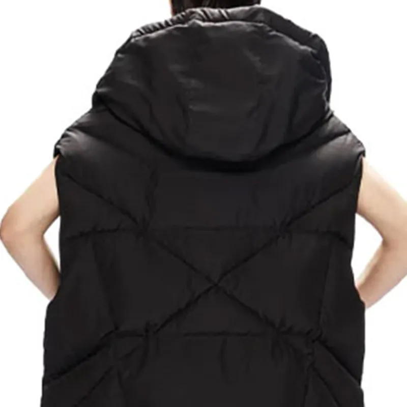 KHRISJOY Zip Up Sleeless Drawstring Gilet-5