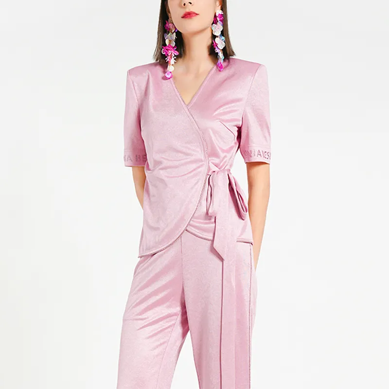 BESIONIA T Shirts Women's Pink-4
