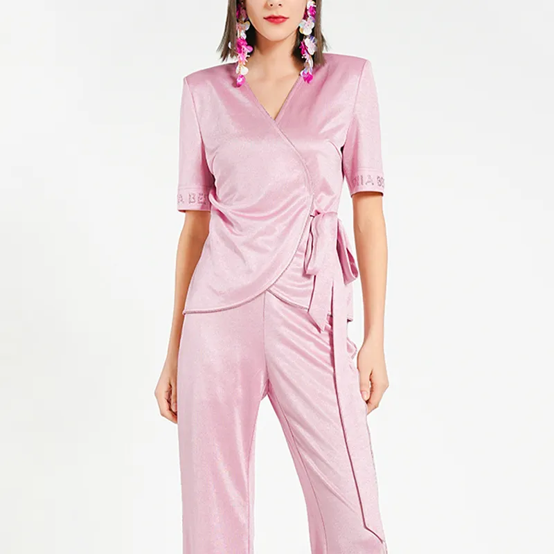 BESIONIA T Shirts Women's Pink-3