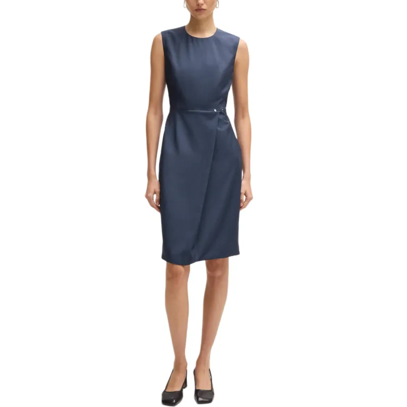 HUGO BOSS Sleeveless Dress Women's Dark Blue-1