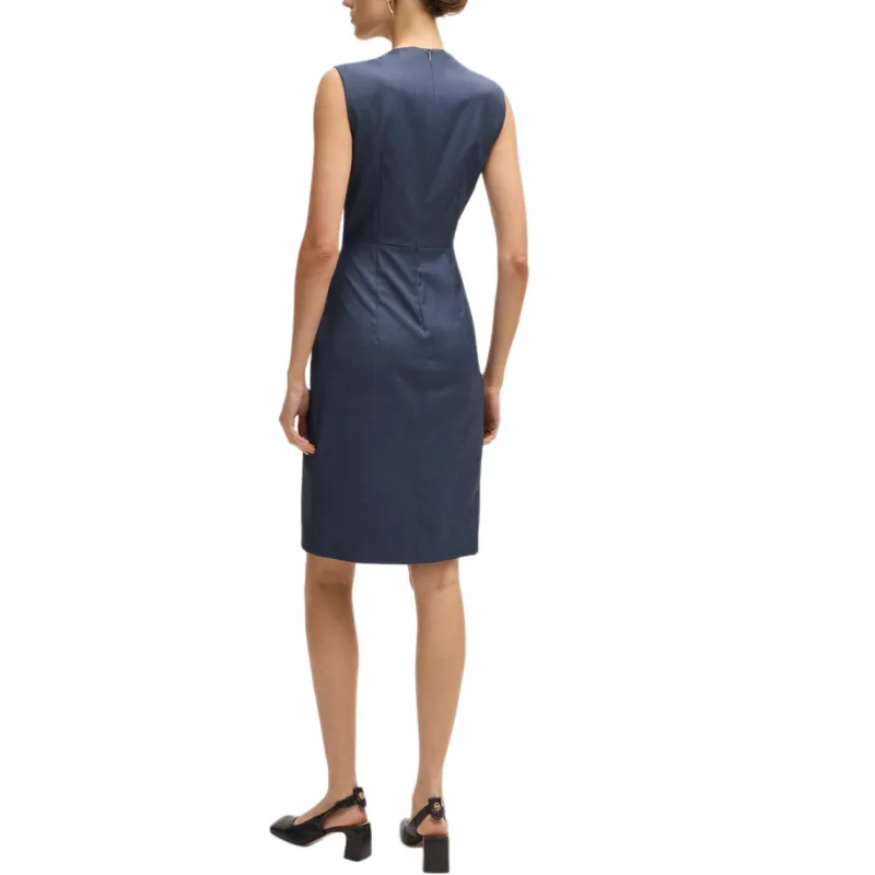 HUGO BOSS Sleeveless Dress Women's Dark Blue-3