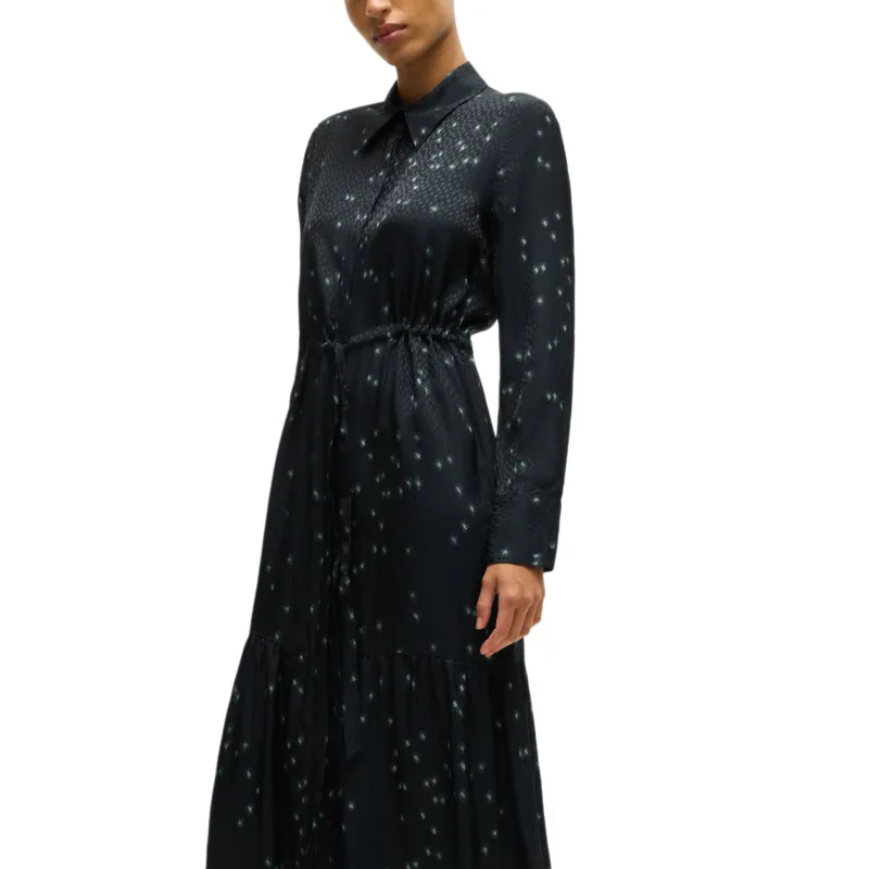 HUGO BOSS FW24 Long-Sleeved Dresses Women's Black-4