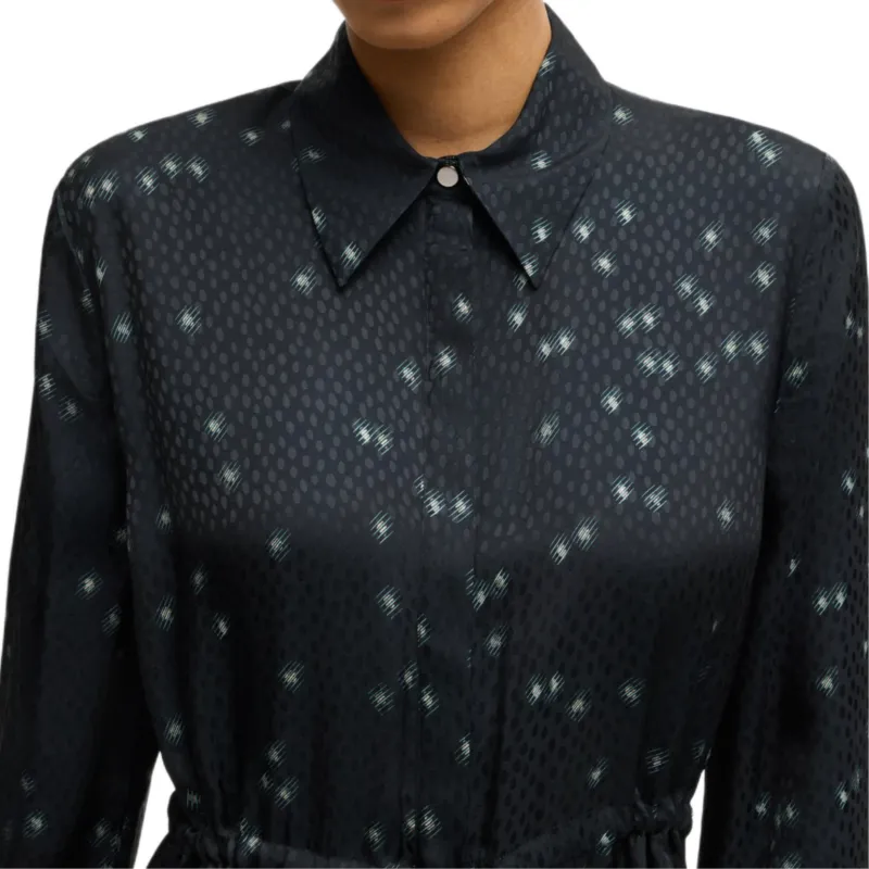 HUGO BOSS FW24 Long-Sleeved Dresses Women's Black-5