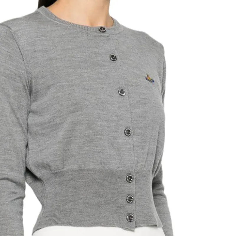Vivienne Westwood Orb Embroidered Cropped Cardigan-5