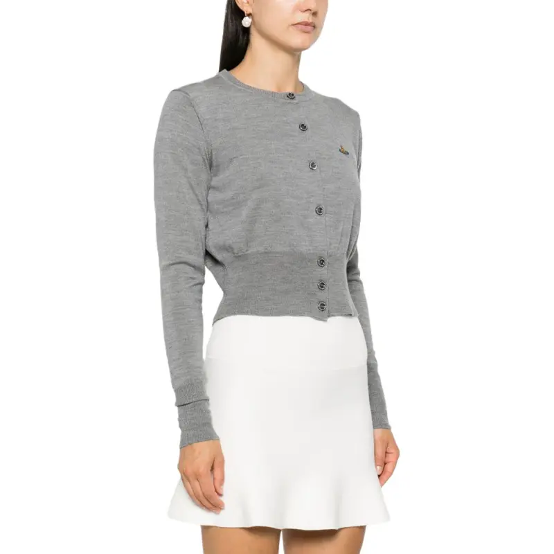Vivienne Westwood Orb Embroidered Cropped Cardigan-3