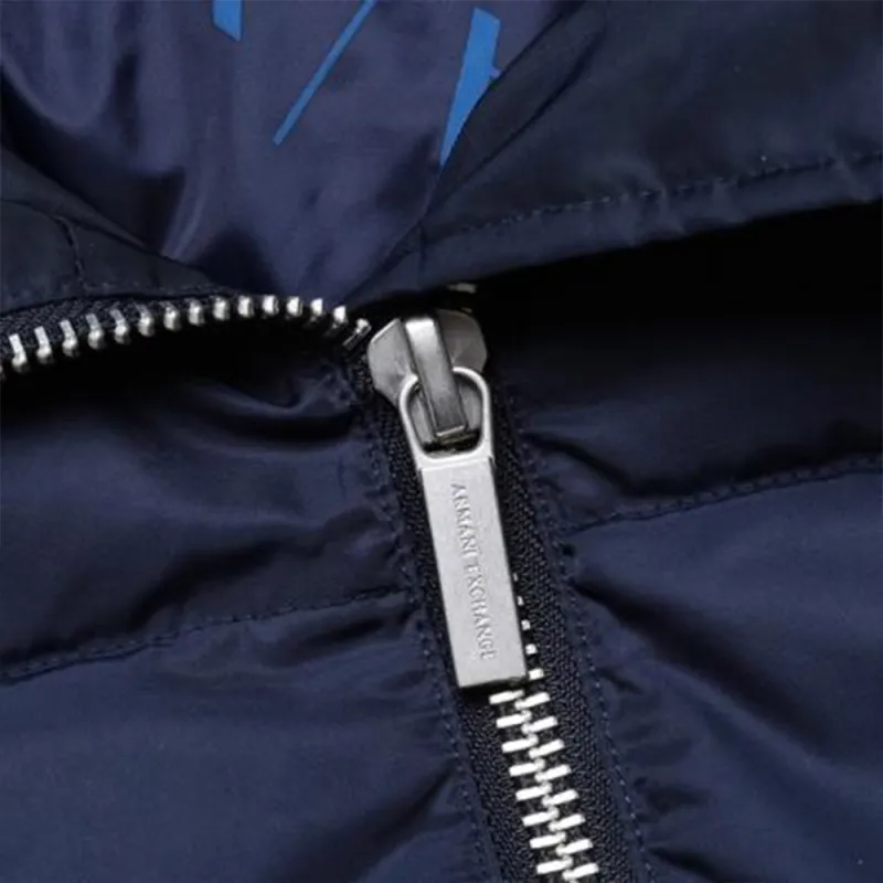 ARMANI EXCHANGE Puffer Jackets Women's Marine Blue-3