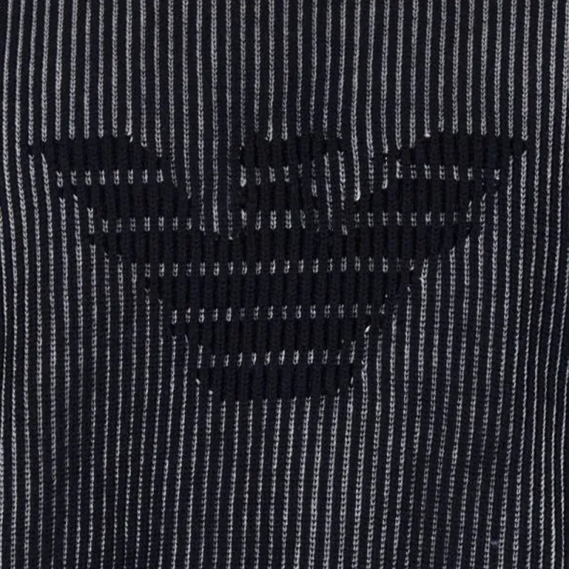 EMPORIO ARMANI Logo Intarsia Striped Jumper-3
