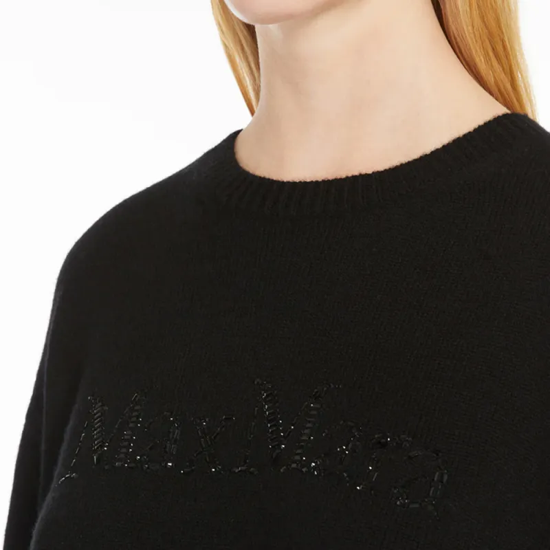 'S MAX MARA Logo Embellished Crewneck Jumper-3