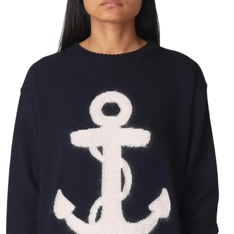 MaxMara Studio Sweaters Women's Dark Blue-5
