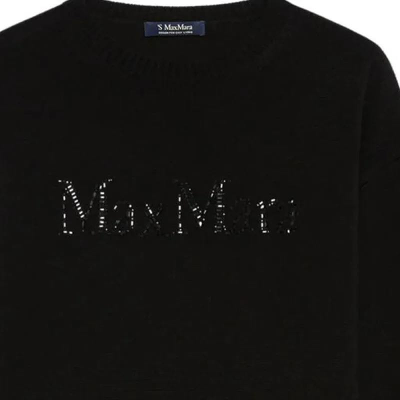 'S MAX MARA Logo Embellished Crewneck Jumper-5