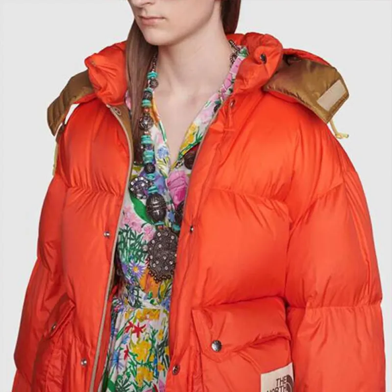GUCCI X The North Face Nylon Jacket Red-3