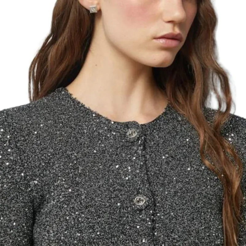 GUCCI Sequin Round neck Cardigan-4