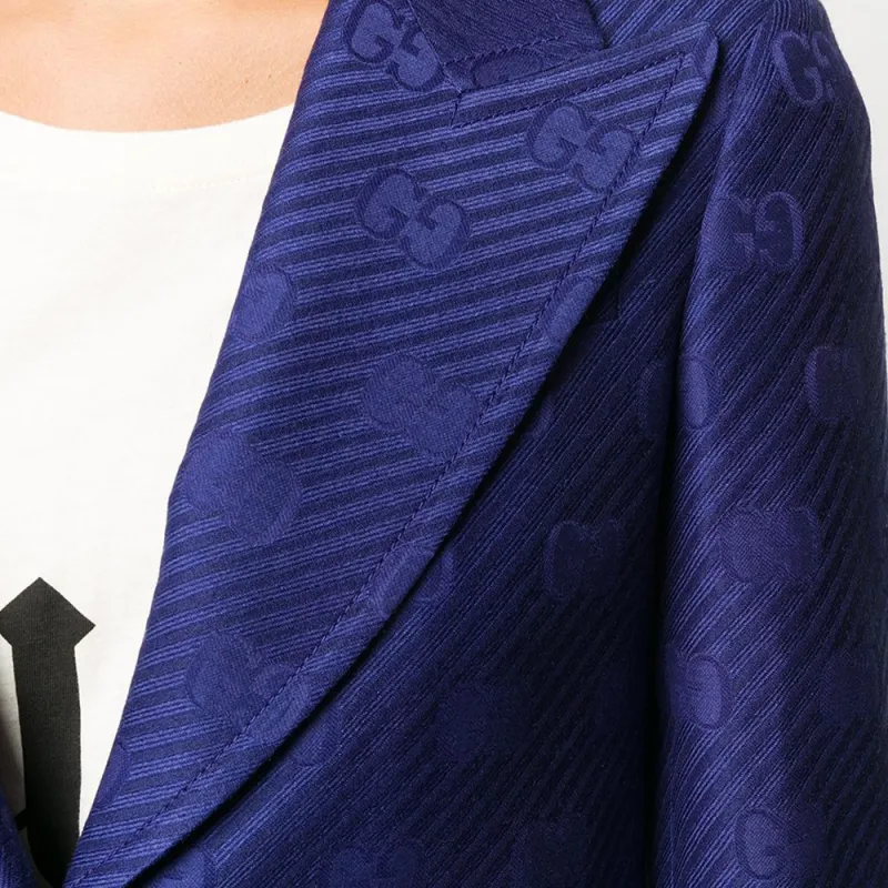 GUCCI Jacquard knit Monogram Blazer-2