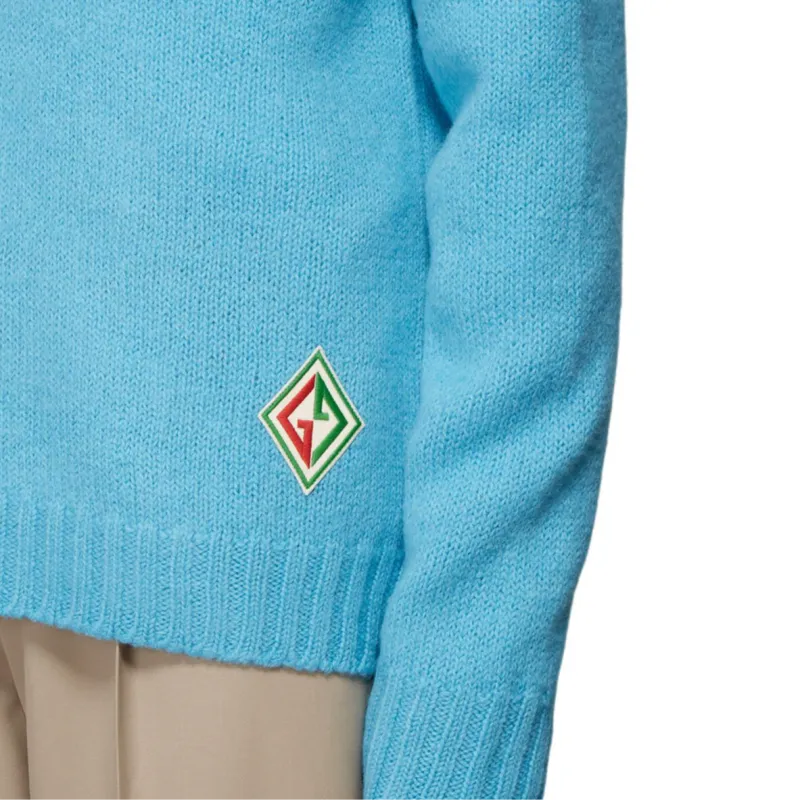 GUCCI Logo-embroidered Wool Jumper-4