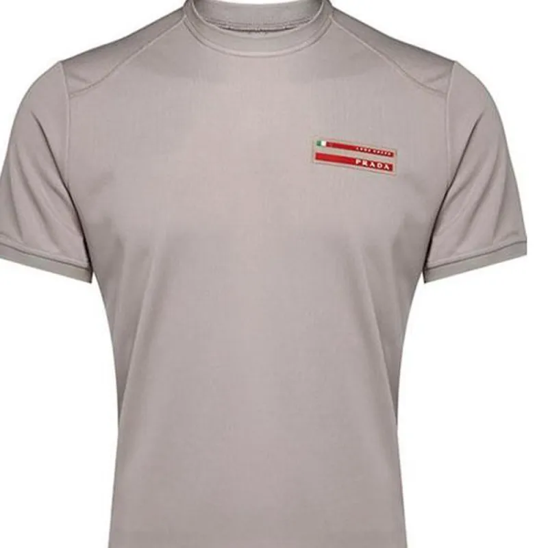 PRADA T-Shirts Men Light Gray-2