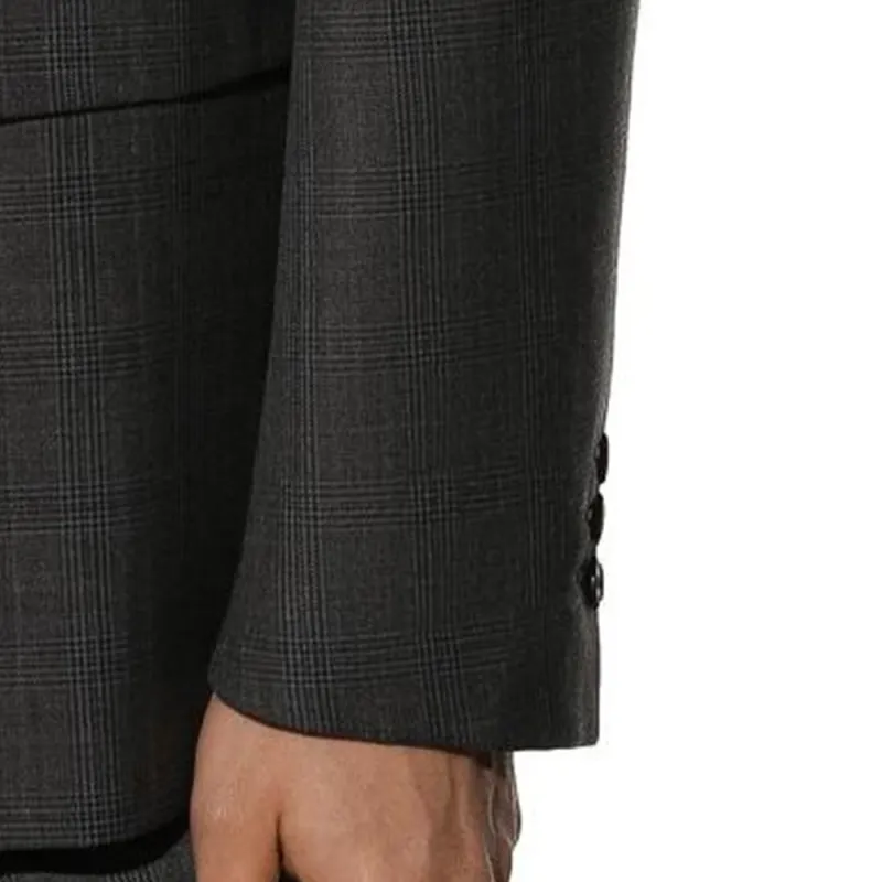 PRADA Prince Of Wales check Single breasted Blazer-2