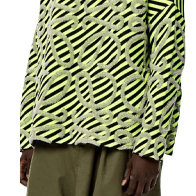 LOEWE Striped Anagram Jacquard Knit Sweater-5