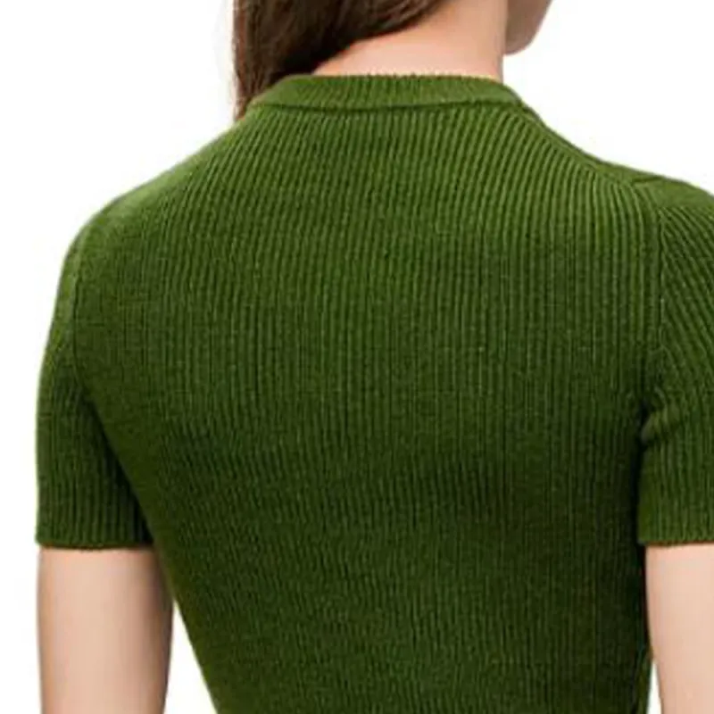 LOEWE Cropped Sweater 'Forest Green'-5