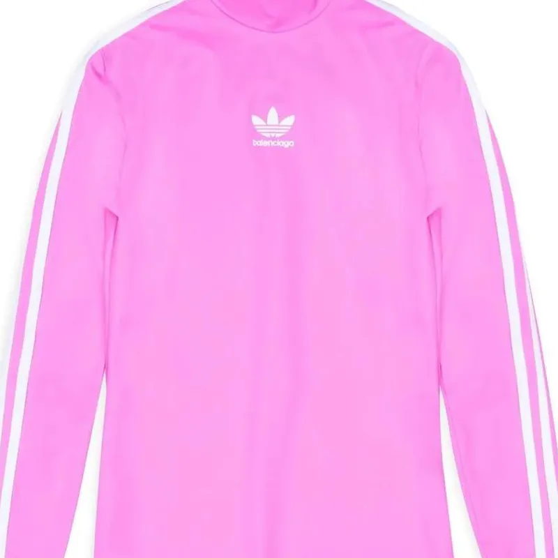 Adidas Originals X Balenciaga Long-Sleeved Dresses Women's Pink-4