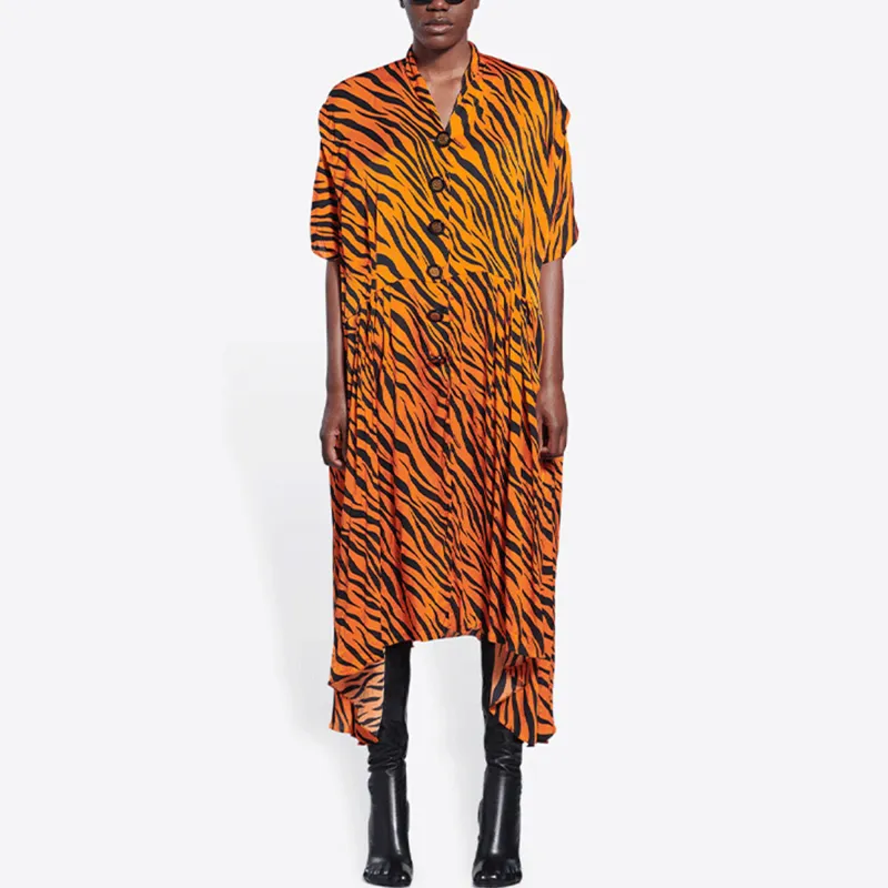 Balenciaga SS22 Short-Sleeved Dresses Women's Orange-2