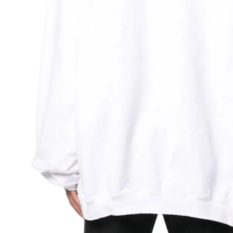 Balenciaga Destroyed Logo Print Hoodie-4