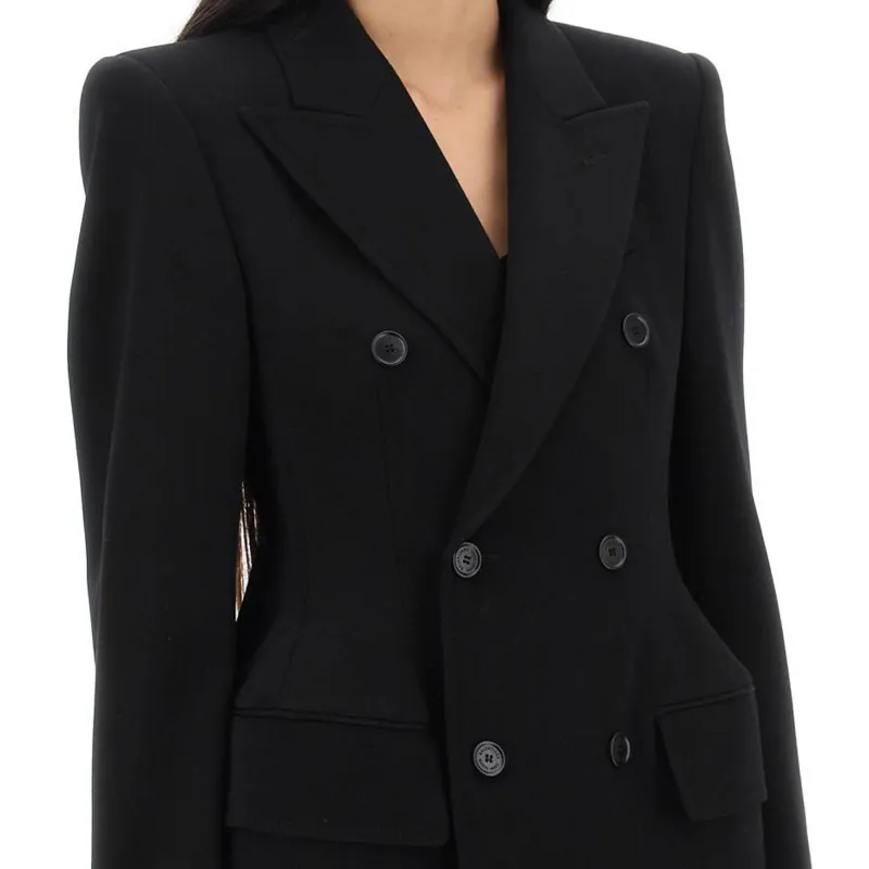 Balenciaga Hourglass Wool Blazer-4