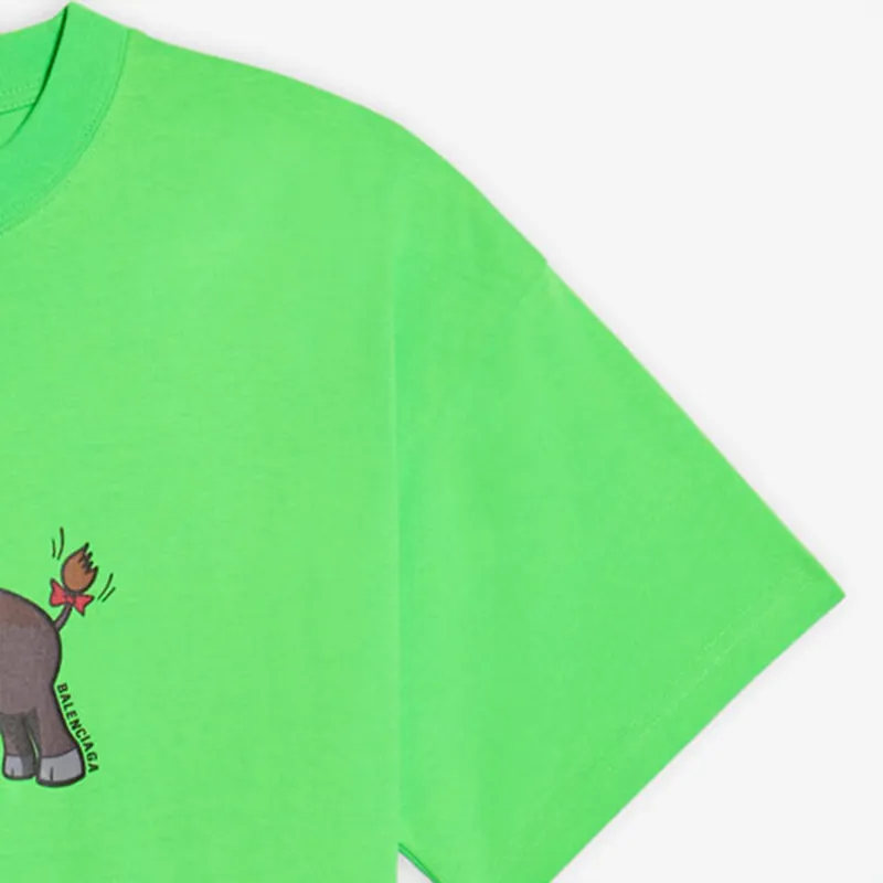 Balenciaga T-Shirts Unisex Green-6