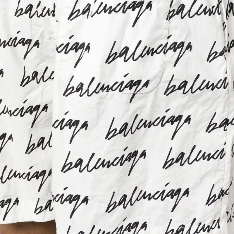 Balenciaga Casual Shorts Men White-4