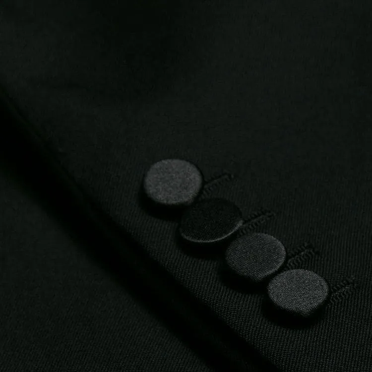 SAINT LAURENT Single Breasted Tuxedo Jacket-6