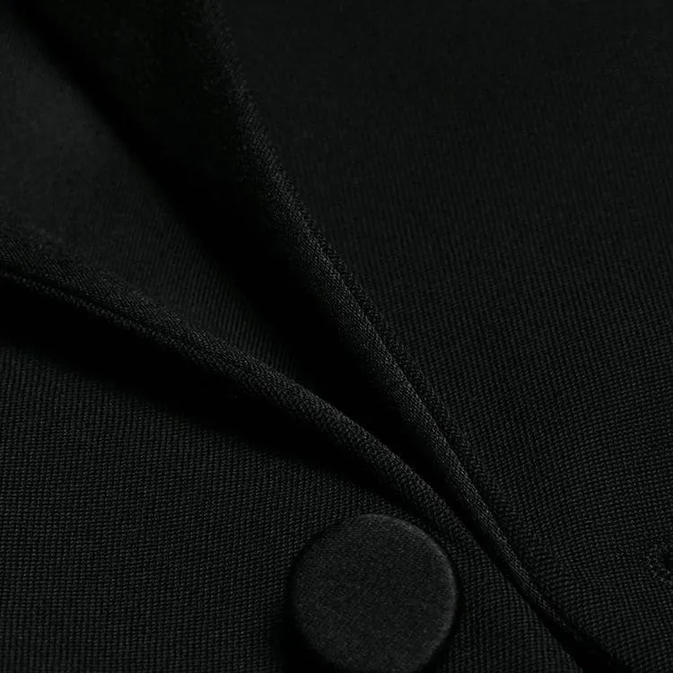 SAINT LAURENT Single Breasted Tuxedo Jacket-5