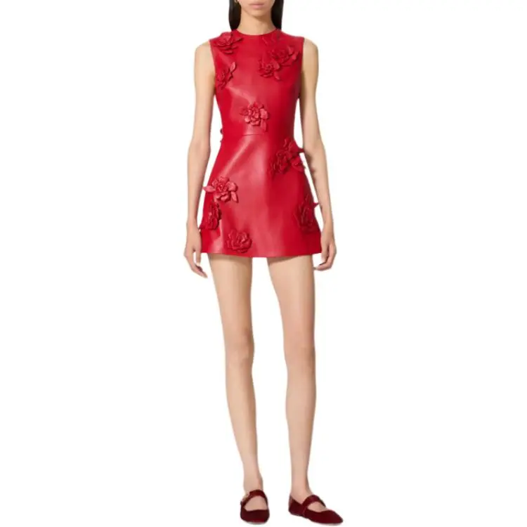Valentino Sleeveless Dress Women's Red-1