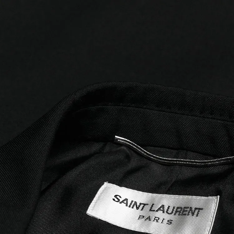 SAINT LAURENT Single Breasted Tuxedo Jacket-7