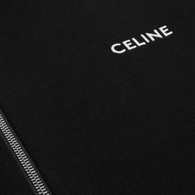 CELINE Zipped Quilted Hoodie-4