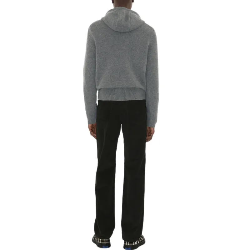 Burberry Ekd Intarsia Knit Drawstring Hoodie-2
