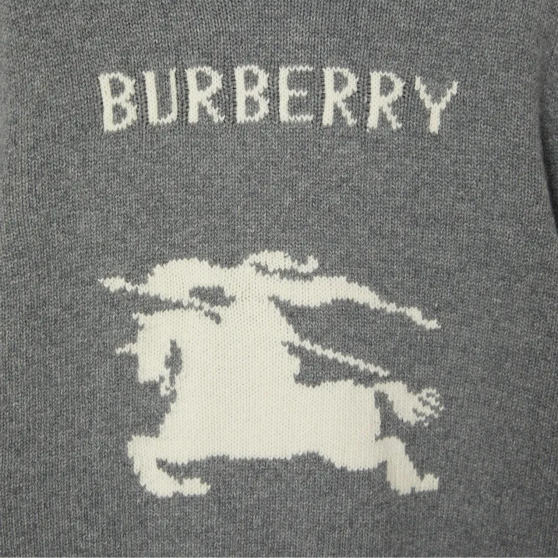 Burberry Ekd Intarsia Knit Drawstring Hoodie-4