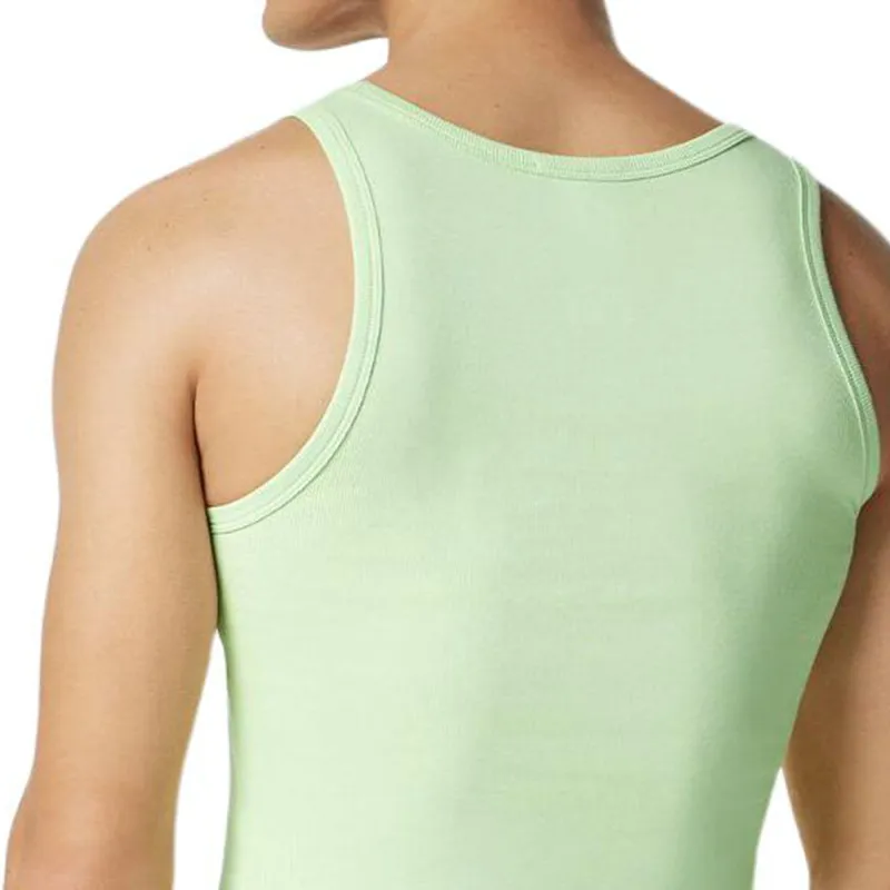 VERSACE Logo Ribbed Tank Top Tank Tops Men's Green-2