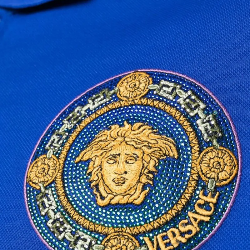 VERSACE SS23 Polo Shirt Men's Blue-4