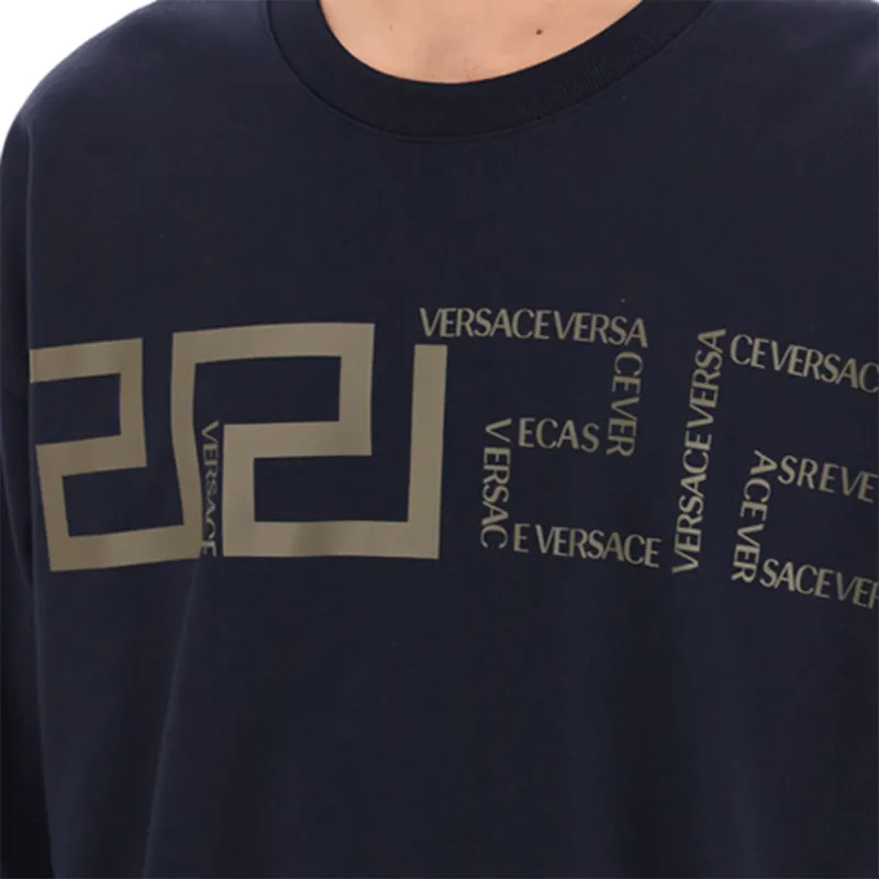VERSACE Sweatshirts Men Dark Blue-4