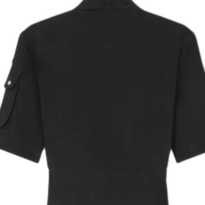 VERSACE Lavalli�re Silk Cargo Shirt Dress-2