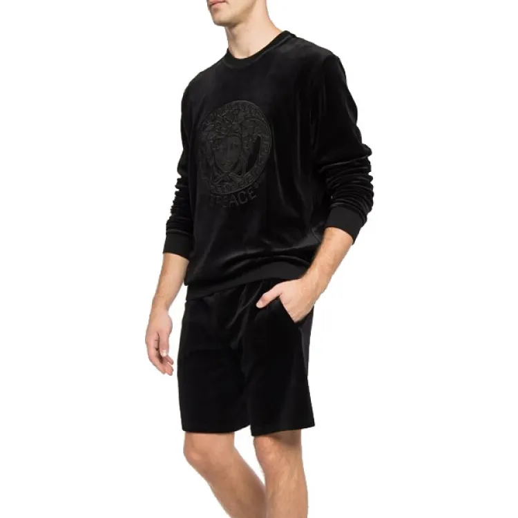 VERSACE Sweatshirts Men Black-3