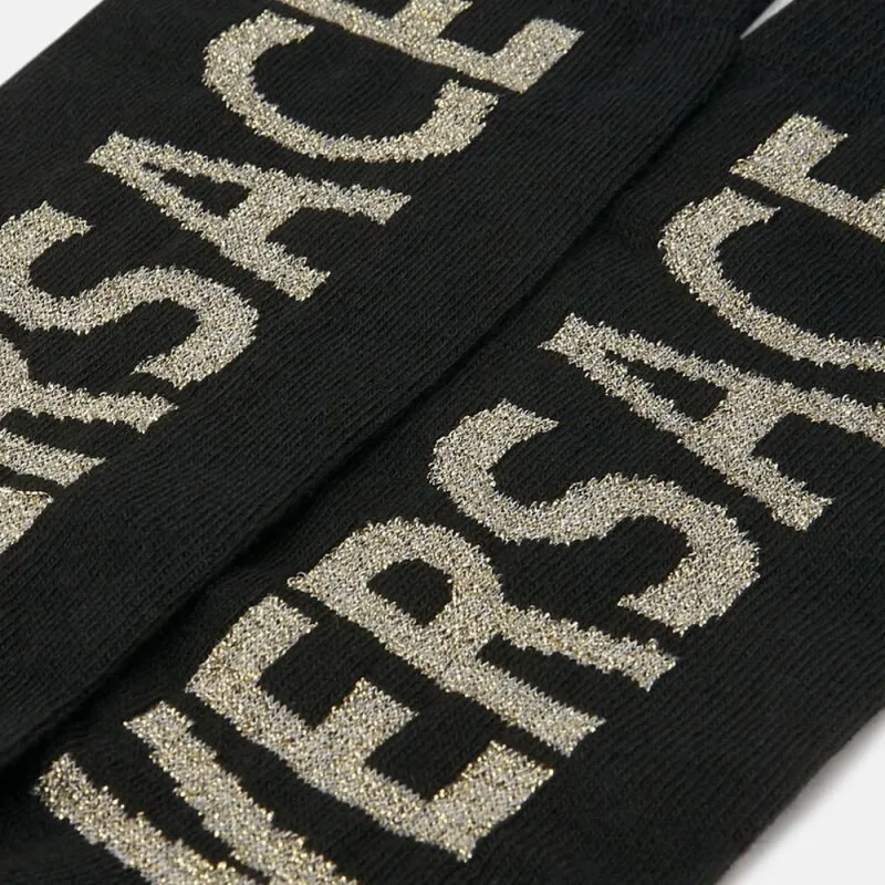 VERSACE Logo Socks 'Black/Gold'-2