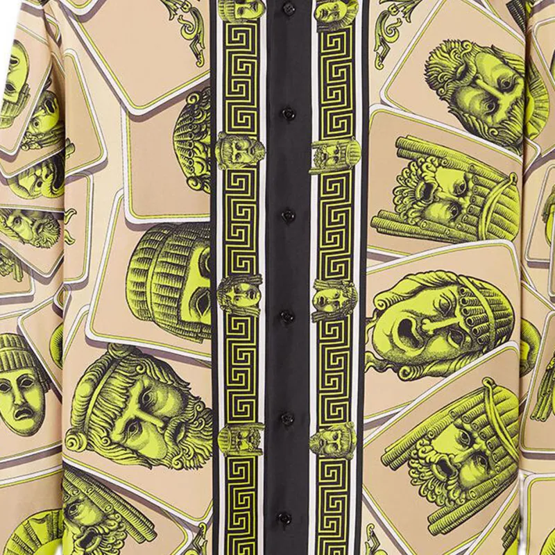 VERSACE Shirts Men Yellow-4