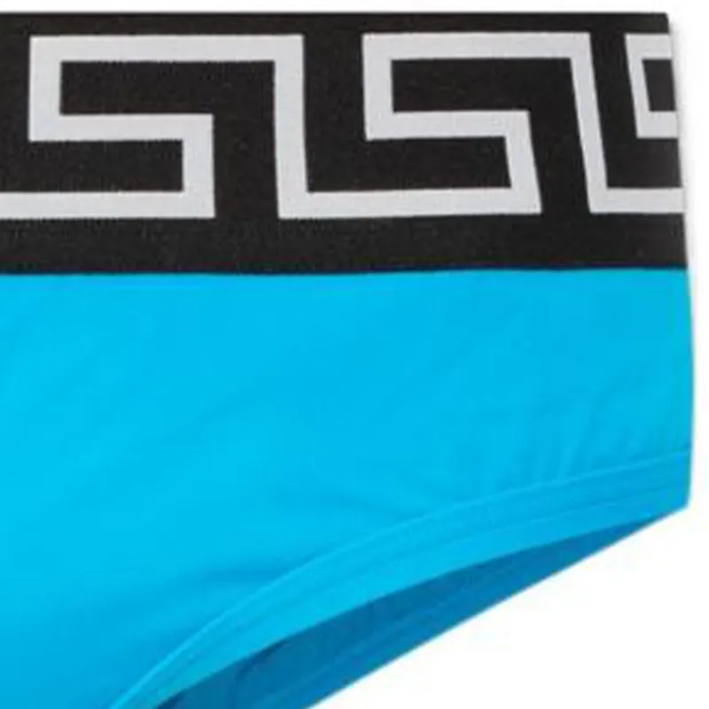 VERSACE Medusa Jacquard Logo Waistband Swim Briefs-2