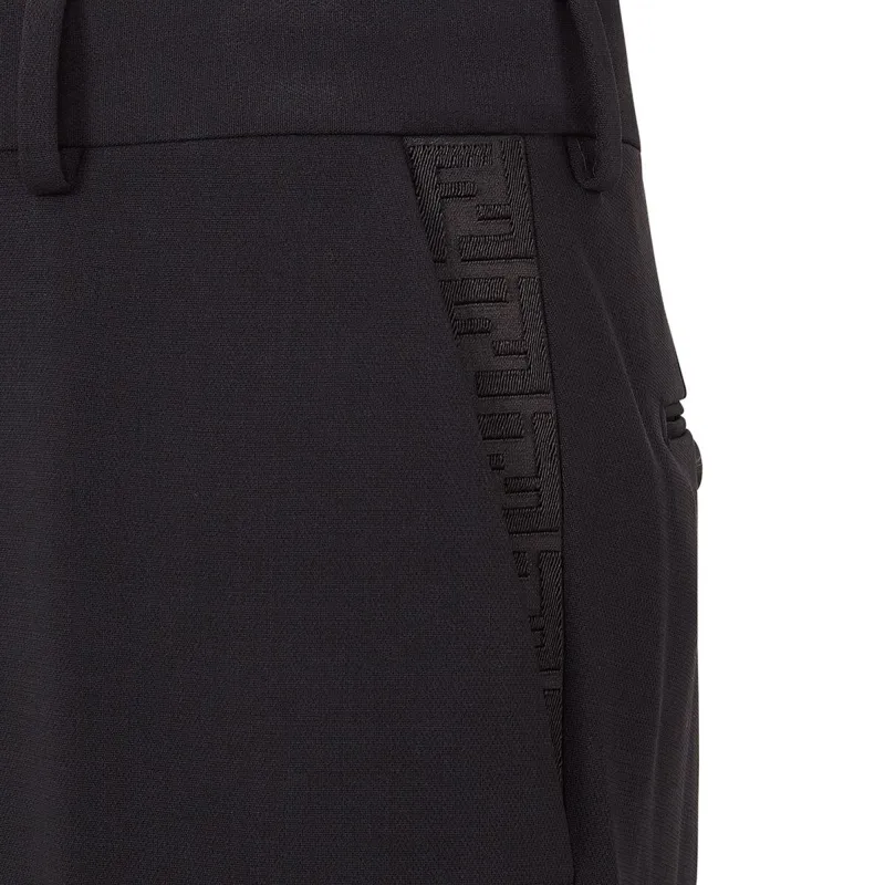 FENDI Cargo Pants Men Black-2