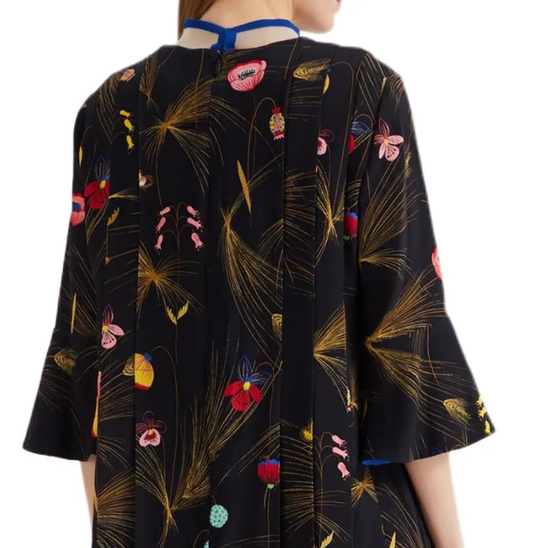 FENDI Long Sleeved Dresses Women's Black-3